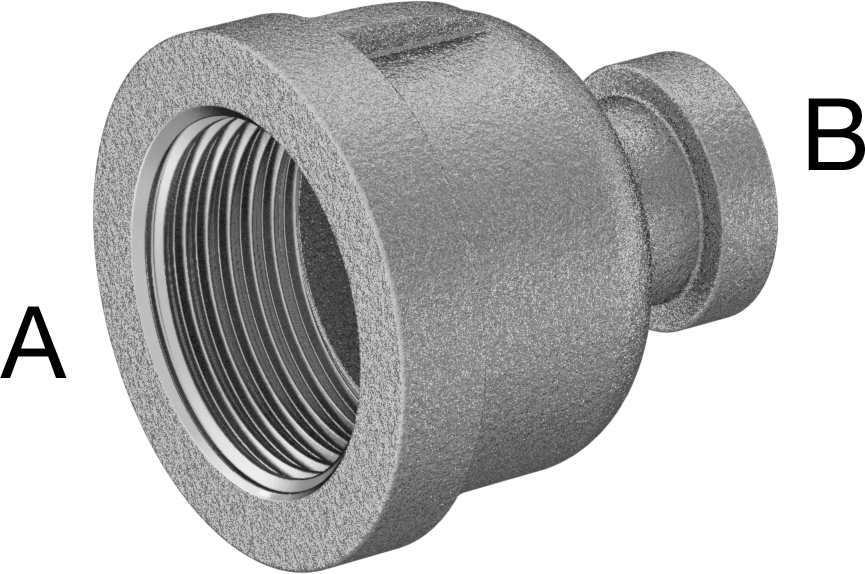 304 Paslanmaz Çelik Dişli Boru Bağlantı Elemanı, Düşük Basınç, Düz Redüktör, 3/4 x 1/8 NPT Dişi