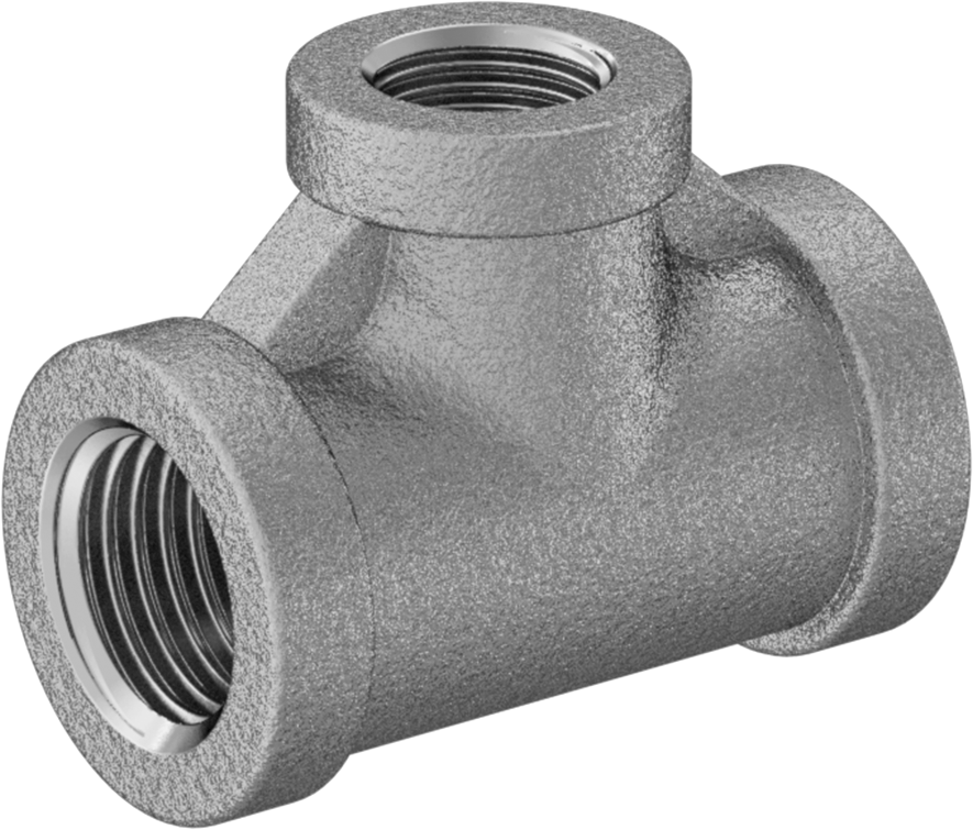 304 Paslanmaz Çelik Dişli Boru Bağlantı Elemanı, Düşük Basınç, Hat Üstü T Redüktör, 1/4 x 1/8 NPT Dişi
