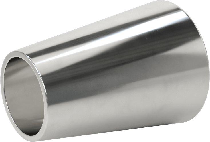 Paslanmaz Çelik Boru için Alın Kaynaklı Bağlantı Parçası, Parlatılmış 304/304L Paslanmaz Çelik Redüktör, 1-1/2“ x 1” Boru Dış Çapı için