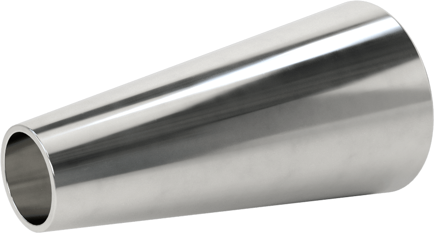 Paslanmaz Çelik Boru için Alın Kaynaklı Bağlantı Parçası, Parlatılmış 304/304L Paslanmaz Çelik Redüktör, 2“ x 1” Boru Dış Çapı