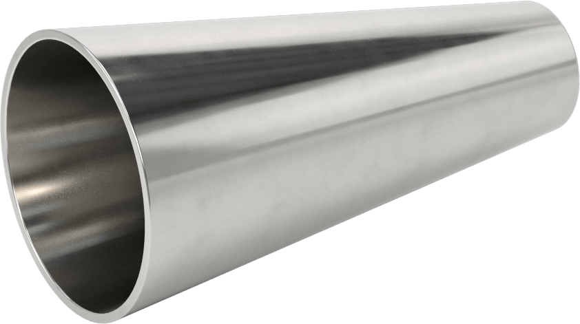 Paslanmaz Çelik Boru için Alın Kaynaklı Bağlantı Parçası, Parlatılmış 304/304L Paslanmaz Çelik Redüktör, 2“ x 1” Boru Dış Çapı