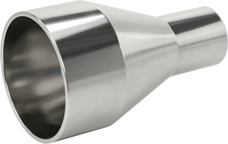 Paslanmaz Çelik Boru için Alın Kaynaklı Bağlantı Parçası, Parlatılmış 316/316L Paslanmaz Çelik Redüktör, 2“ x 1” Boru Dış Çapı
