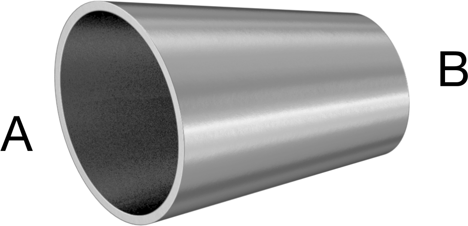 Paslanmaz Çelik Boru için Alın Kaynaklı Bağlantı Parçası, 304/304L Paslanmaz Çelik Ofset Redüktör, 1-1/2“ x 1” Boru Dış Çapı için