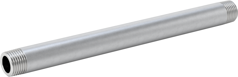 Standart Cidarlı Alüminyum Dişli Boru Rakorı, Her İki Ucu Dişli, 1/8 NPT, 4-1/2" Uzunluk