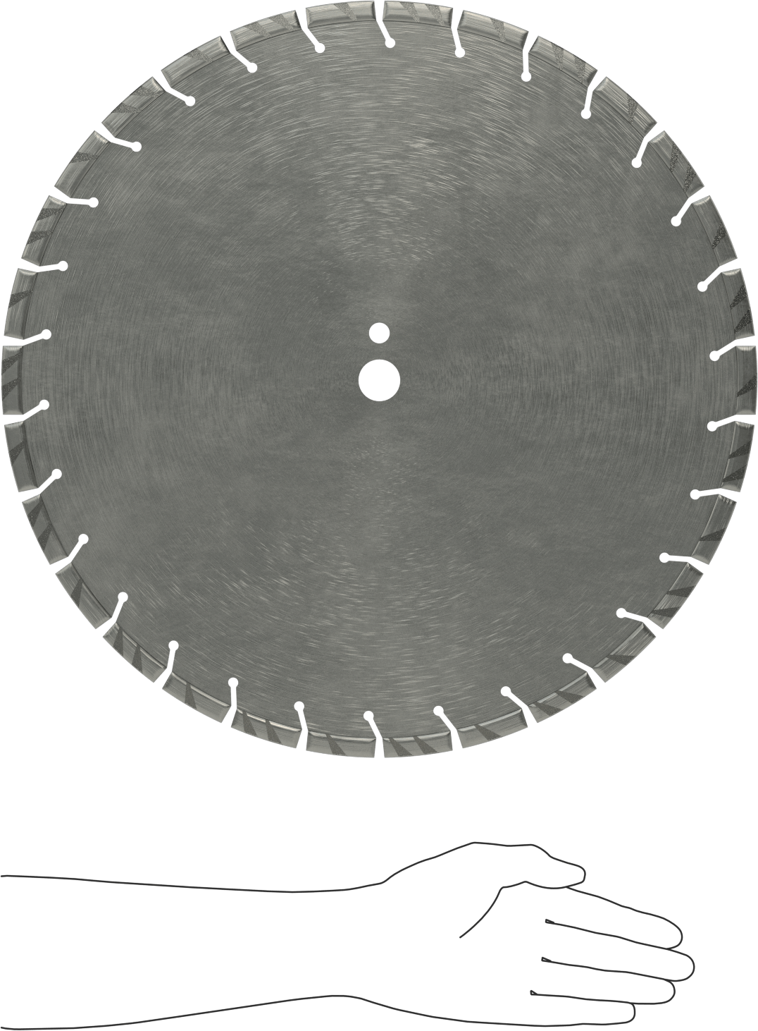 Yürüyen Düz Testereler için Bıçak, Uzun Ömürlü, Islak/Kuru Kesim, 18" Çap, 1/8" Geniş Kesim