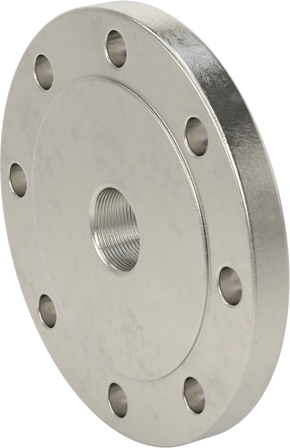 Düşük Basınçlı 304/304L Paslanmaz Çelik Dövme Boru Flanşı, Redüktör, 1-1/4 NPT x 4 Flanşlı Boru Boyutu