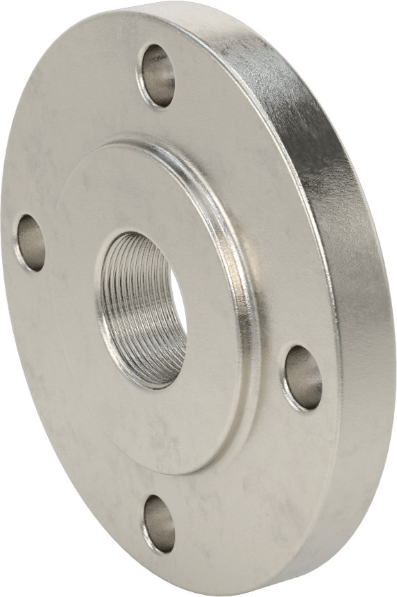 Düşük Basınçlı 304/304L Paslanmaz Çelik Dövme Boru Flanşı, Redüktör, 1-1/2 NPT x 3 Flanşlı Boru Boyutu