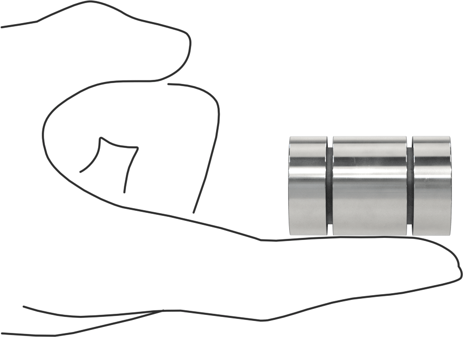 Pivot Bearing, Double End, for 1" Housing ID, 1-19/32" Overall Length