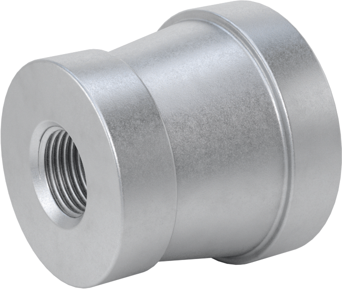 Düşük Basınçlı Alüminyum Boru Bağlantı Elemanı, Düz Redüktör, 1-1/4 NPT Dişi x 1/2 NPT Dişi
