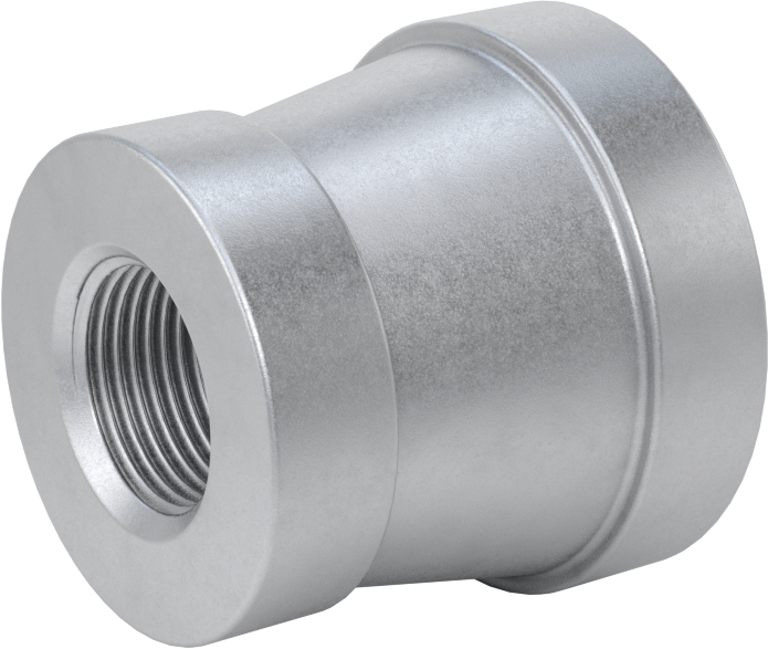 Düşük Basınçlı Alüminyum Boru Bağlantı Elemanı, Düz Redüktör, 1-1/4 NPT Dişi x 3/4 NPT Dişi