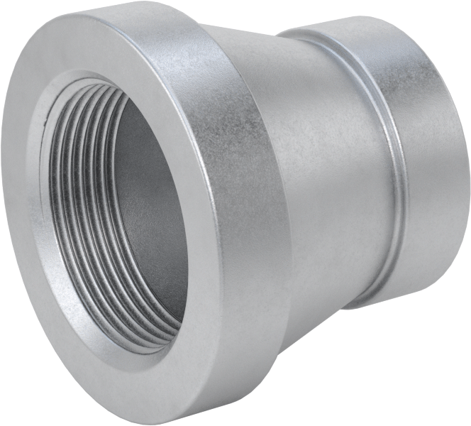 Düşük Basınçlı Alüminyum Boru Bağlantı Elemanı, Düz Redüktör, 1-1/2 NPT Dişi x 3/4 NPT Dişi