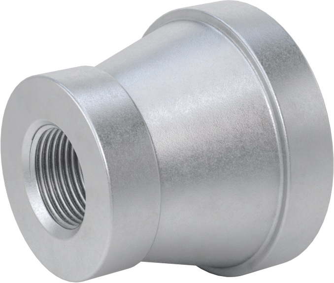 Düşük Basınçlı Alüminyum Boru Bağlantı Elemanı, Düz Redüktör, 1-1/2 NPT Dişi x 3/4 NPT Dişi