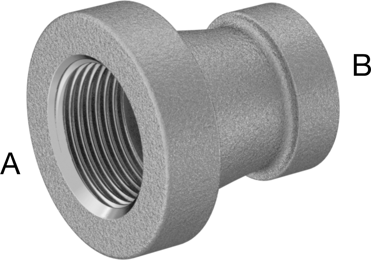 Düşük Basınçlı Alüminyum Boru Bağlantı Elemanı, Düz Redüktör, 1 x 3/4 NPT Dişi