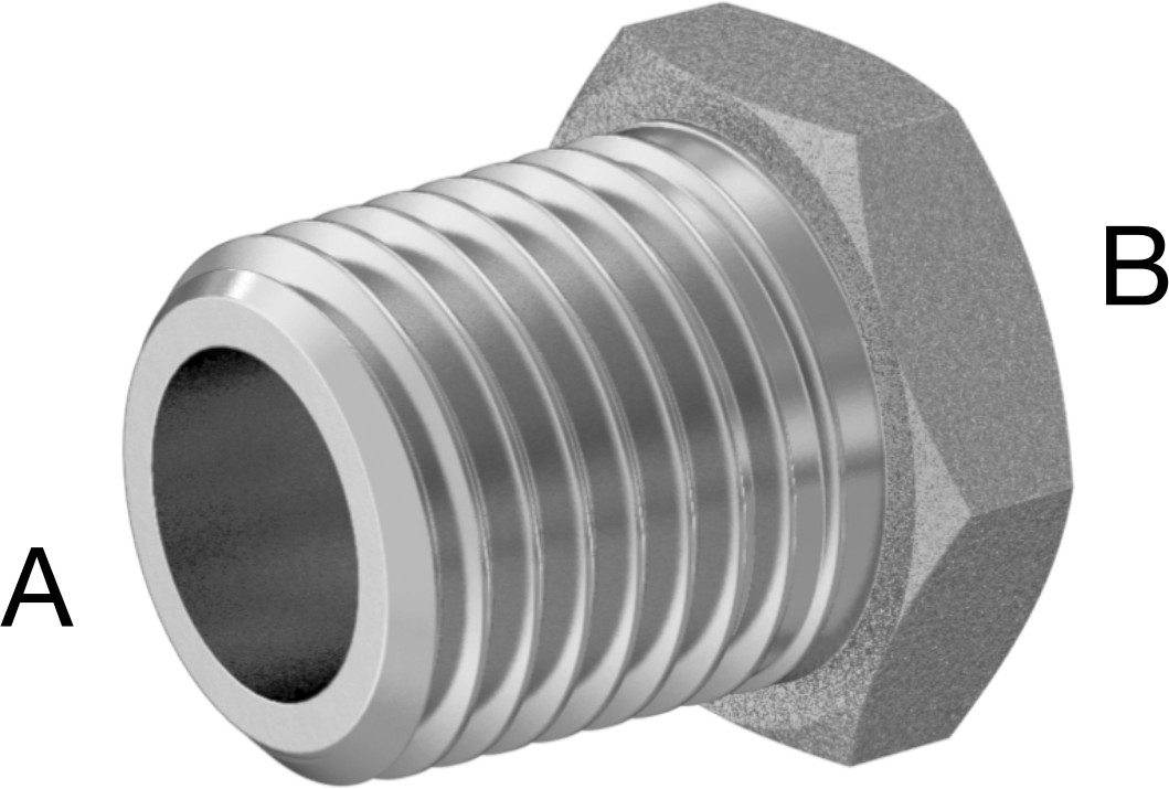 Düşük Basınçlı Alüminyum Boru Bağlantı Elemanı, Burç Adaptörü, 1/4 NPT Erkek x 1/8 NPT Dişi