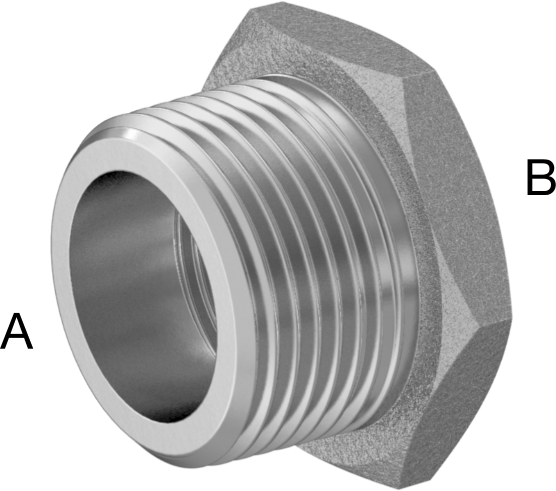 Düşük Basınçlı Alüminyum Boru Bağlantı Elemanı, Burç Redüksiyon Adaptörü, 1 NPT Erkek x 3/4 NPT Dişi