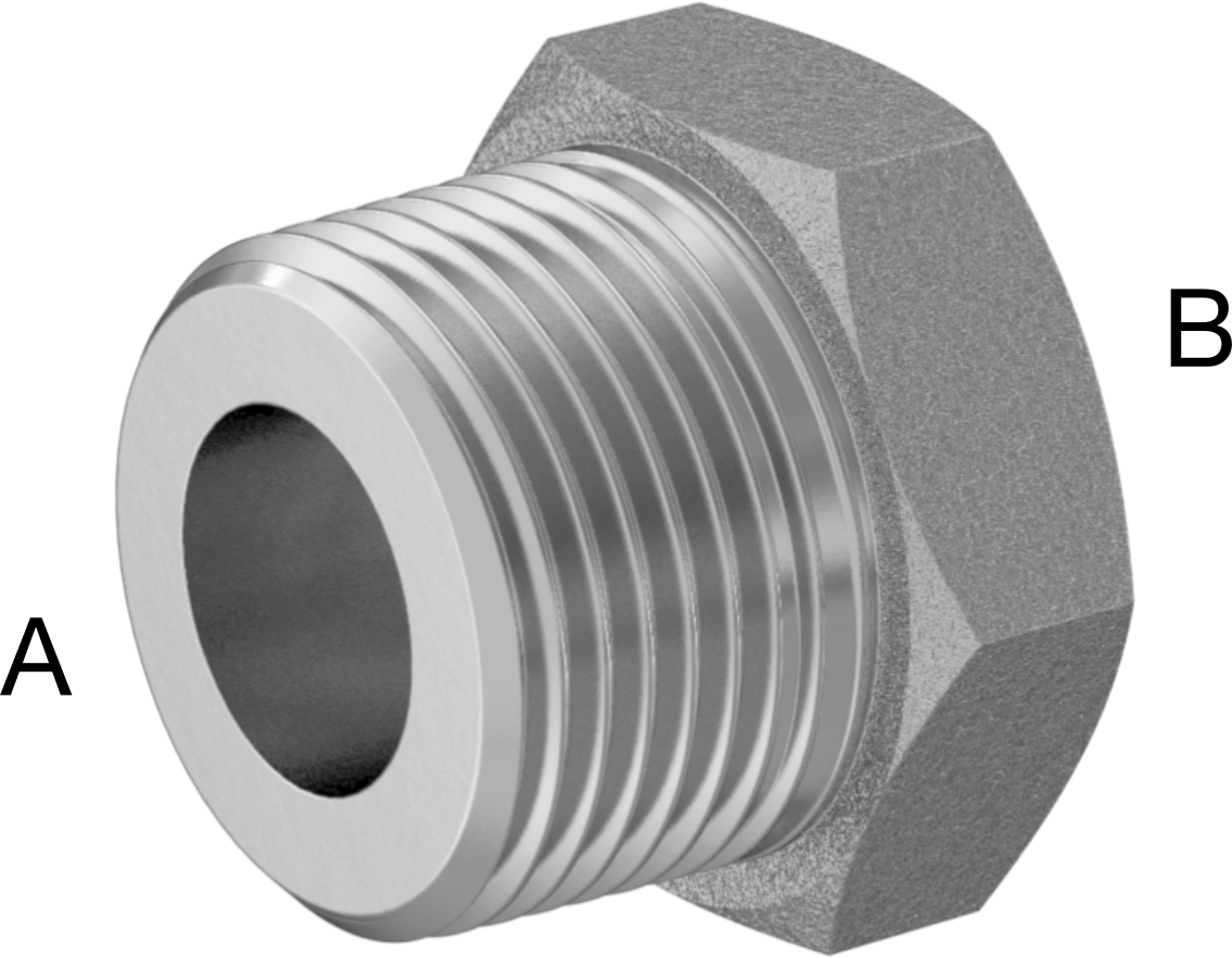 Düşük Basınçlı Alüminyum Boru Bağlantı Elemanı, Burç Adaptörü, 3/4 NPT Erkek x 3/8 NPT Dişi