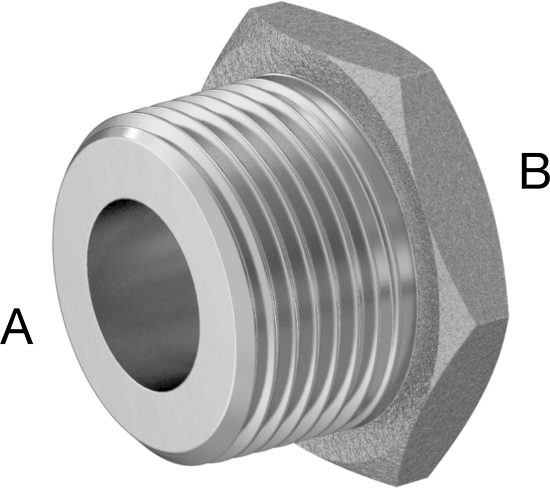 Düşük Basınçlı Alüminyum Boru Bağlantı Elemanı, Burç Redüksiyon Adaptörü, 1 NPT Erkek x 1/2 NPT Dişi