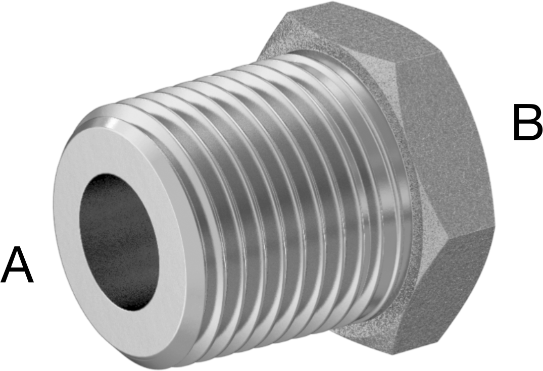 Düşük Basınçlı Alüminyum Boru Bağlantı Elemanı, Burç Adaptörü, 3/8 NPT Erkek x 1/8 NPT Dişi
