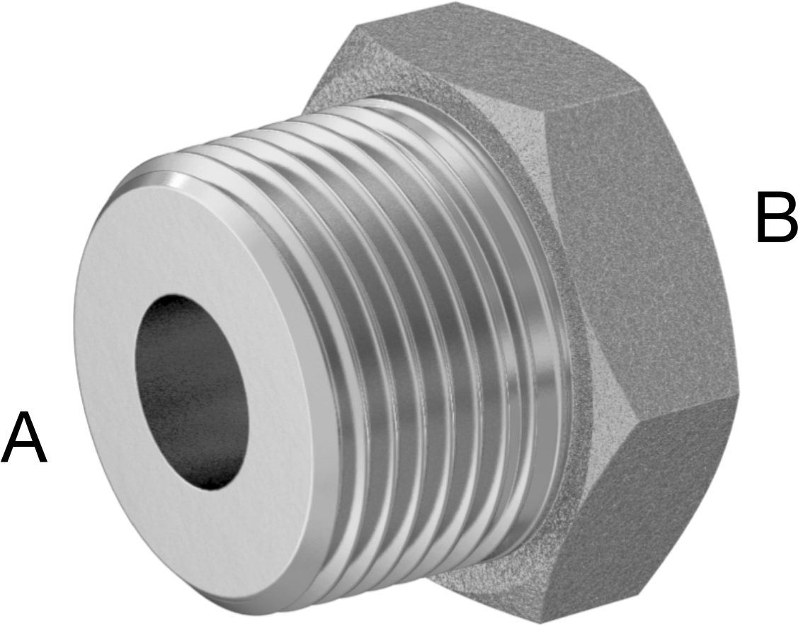 Düşük Basınçlı Alüminyum Boru Bağlantı Elemanı, Burç Adaptörü, 3/4 NPT Erkek x 1/4 NPT Dişi