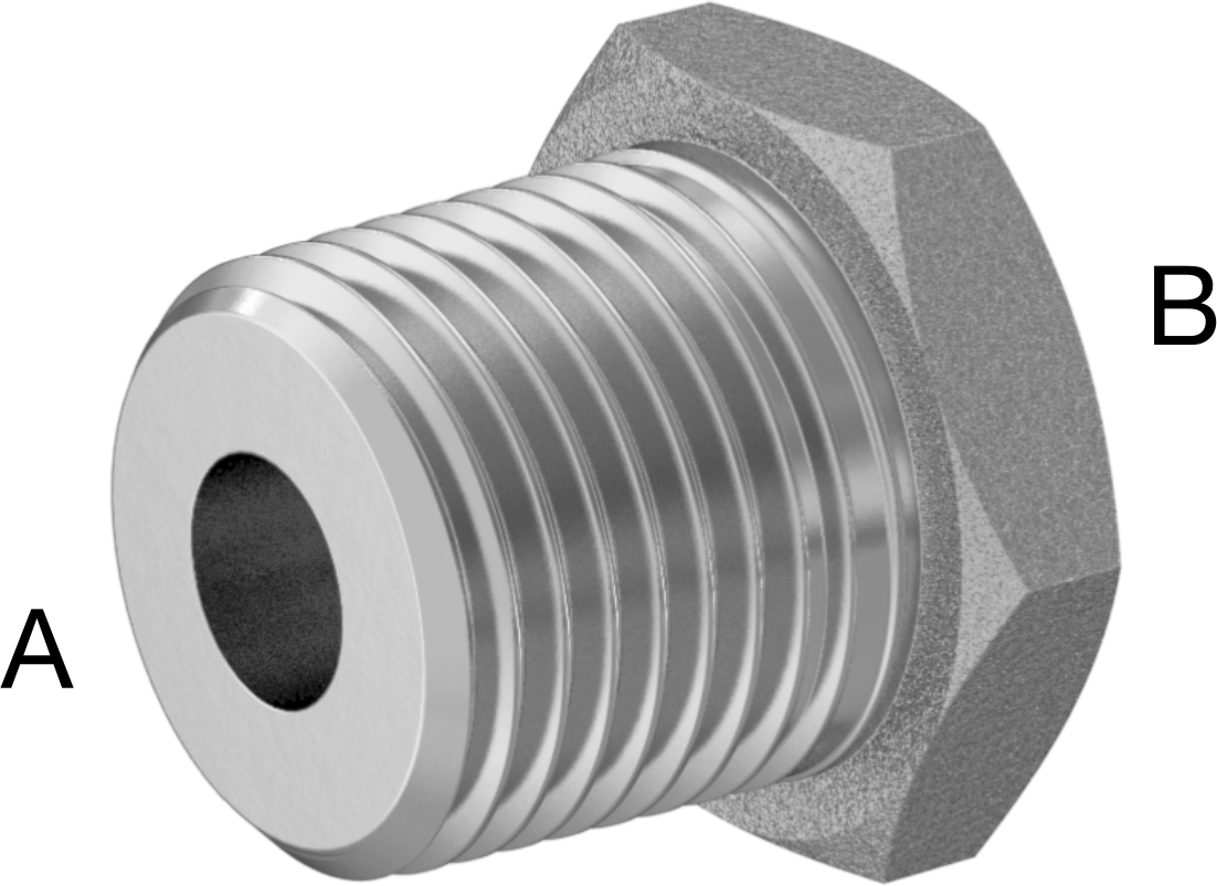 Düşük Basınçlı Alüminyum Boru Bağlantı Elemanı, Burç Adaptörü, 1/2 NPT Erkek x 1/8 NPT Dişi