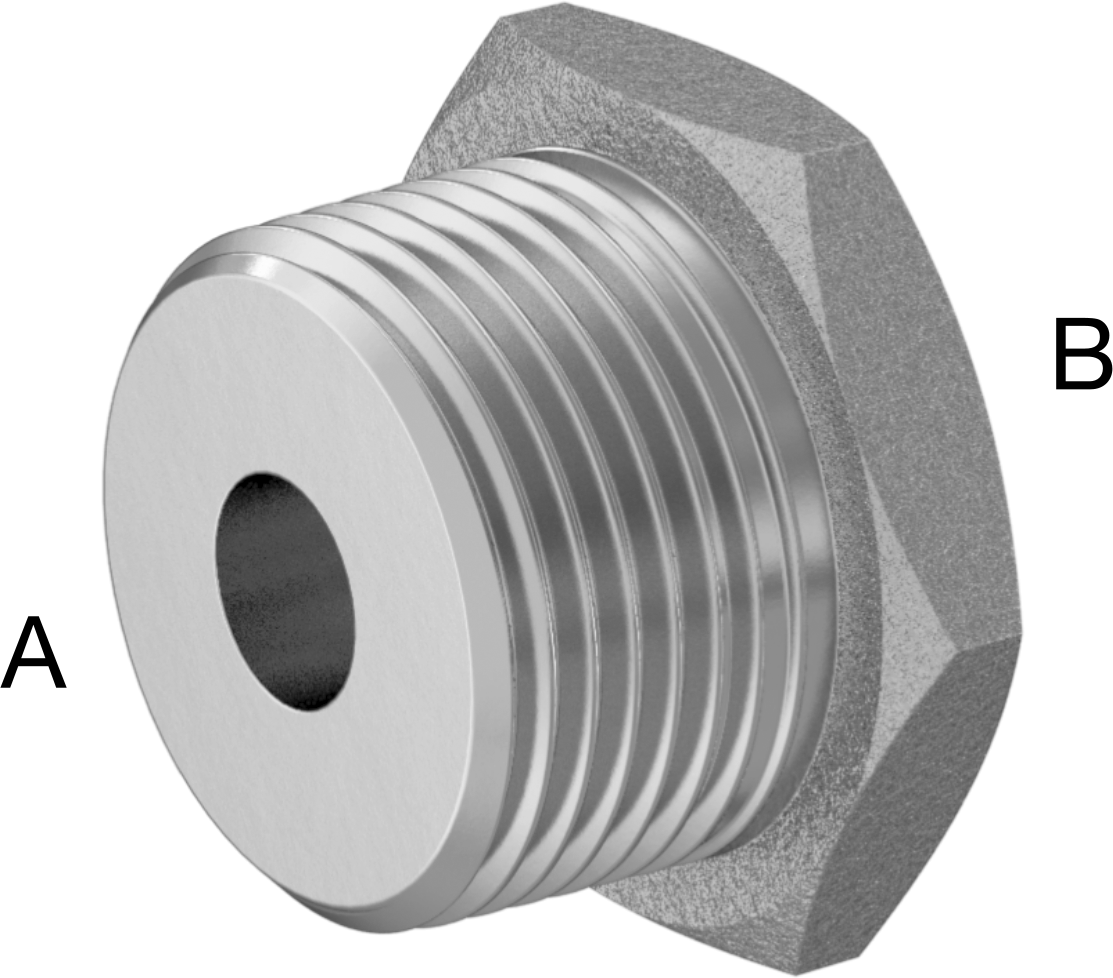 Düşük Basınçlı Alüminyum Boru Bağlantı Elemanı, Burç Redüksiyon Adaptörü, 1 NPT Erkek x 1/4 NPT Dişi