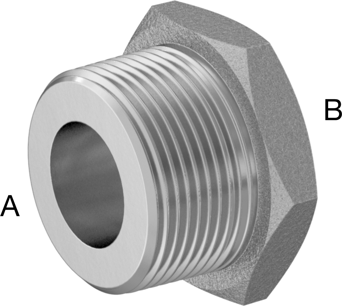 Düşük Basınçlı Alüminyum Boru Bağlantı Elemanı, Burç Adaptörü, 1-1/4 NPT Erkek x 3/4 NPT Dişi