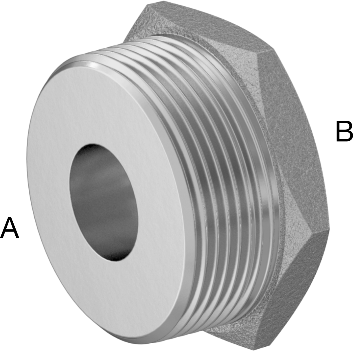 Düşük Basınçlı Alüminyum Boru Bağlantı Elemanı, Burç Adaptörü, 2-1/2 NPT Erkek x 1 NPT Dişi