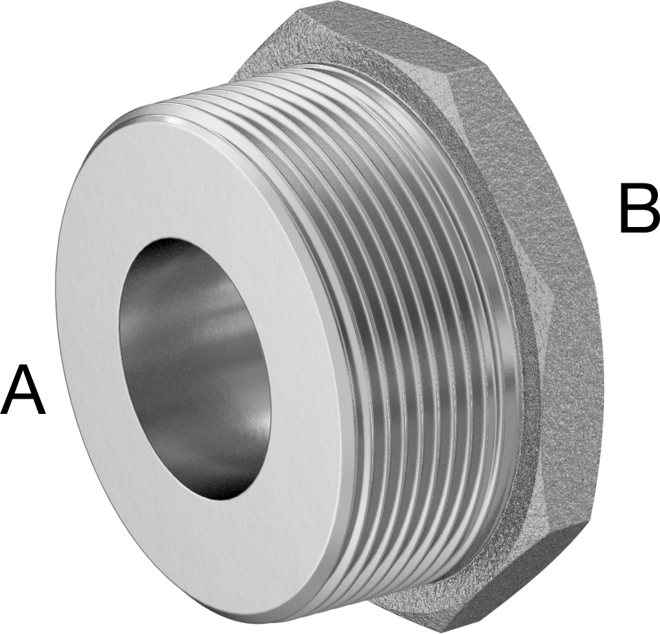 Düşük Basınçlı Alüminyum Boru Bağlantı Elemanı, Burç Adaptörü, 3 NPT Erkek x 1-1/2 NPT Dişi