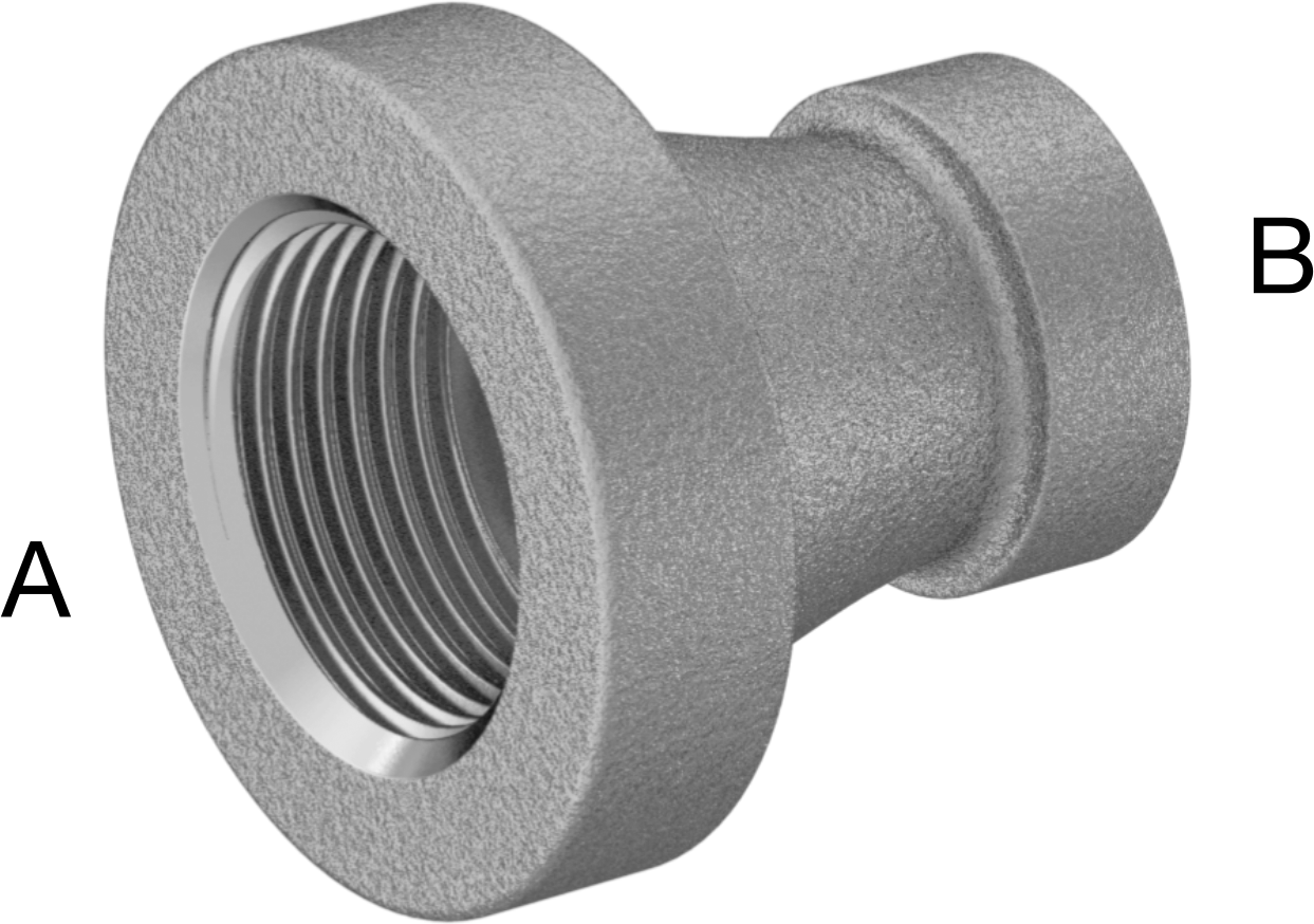 Düşük Basınçlı Alüminyum Boru Bağlantı Elemanı, Düz Redüktör, 1 x 1/2 NPT Dişi