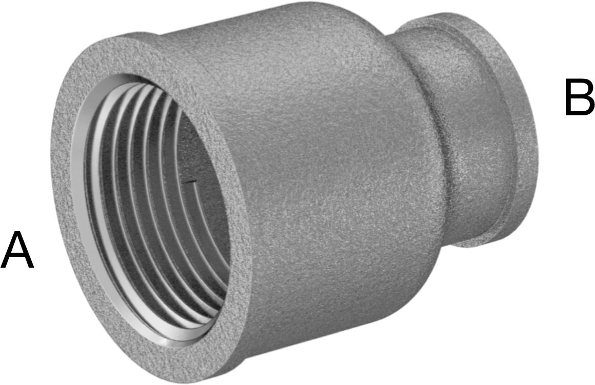 Düşük Basınçlı Alüminyum Boru Bağlantı Elemanı, Düz Redüktör, 3/4 NPT Dişi x 3/8 NPT Dişi
