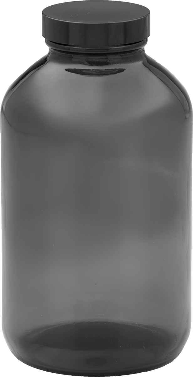 Güvenlik Kaplamalı Cam Şişe, Kehribar, 84 FL oz/ 2500 ml Kapasite