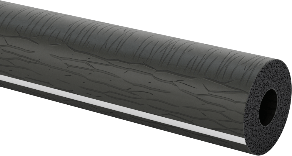 Esnek Kauçuk Köpük Boru Yalıtım Tüpü, Yarık, 1/2" Kalın Duvar, 5/8" ID, 6 Fit Uzunluk