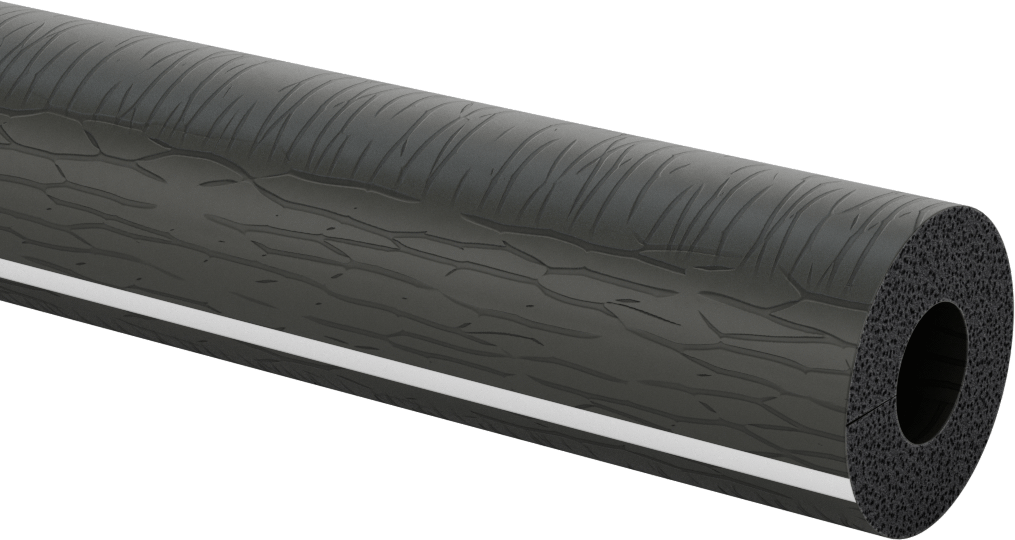 Esnek Kauçuk Köpük Boru Yalıtım Tüpü, Yarık, 1/2" Kalın Duvar, 3/4" ID, 6 Fit Uzunluk