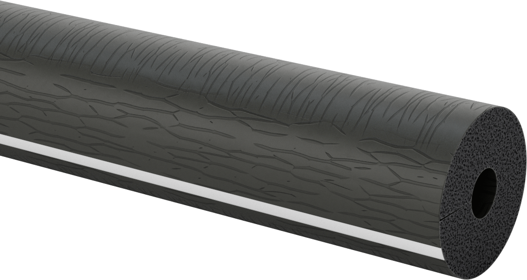 Esnek Kauçuk Köpük Boru Yalıtım Tüpü, Yarık, 3/4" Kalın Duvar, 5/8" ID, 6 Fit Uzunluk