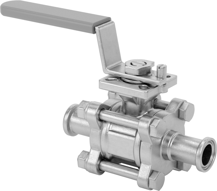 Gıda ve İçecek için Açma/Kapama Vanası, Sıhhi Bağlantı Parçaları, PTFE Conta, 3/4" Dış Çaplı Boru için