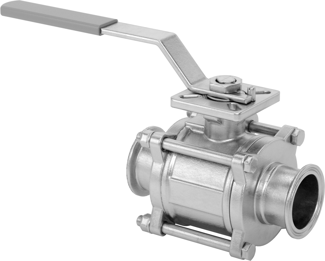 Gıda ve İçecek için Açma/Kapama Vanası, Sıhhi Bağlantı Parçaları, Dolgulu PTFE Conta, 2 inç Boru Dış Çapı için