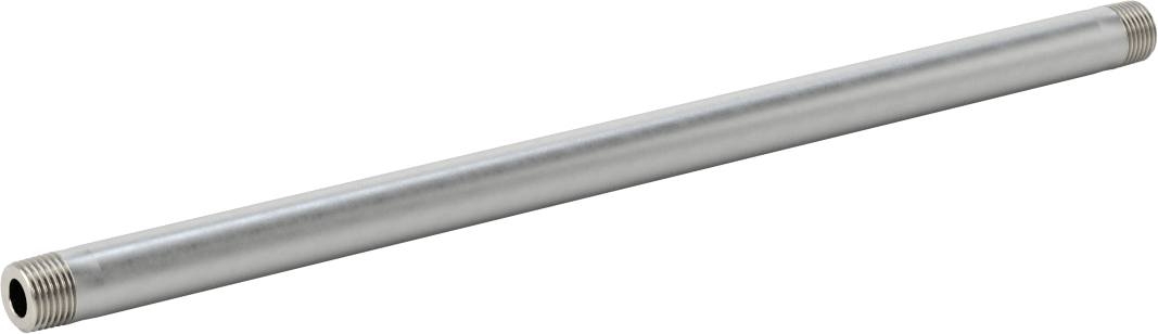 Kalın Cidarlı 316/316L Paslanmaz Çelik Boru Nipeli, Her İki Ucu Dişli, 1/8 Boru Boyutu, 8" Uzunluk