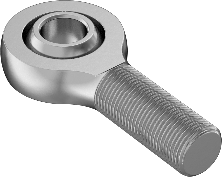 Yüksek Yük Bilyeli Mafsal Çubuk Ucu, Naylon/PTFE Ek, 3/4"-16 Diş, Büyük Boy