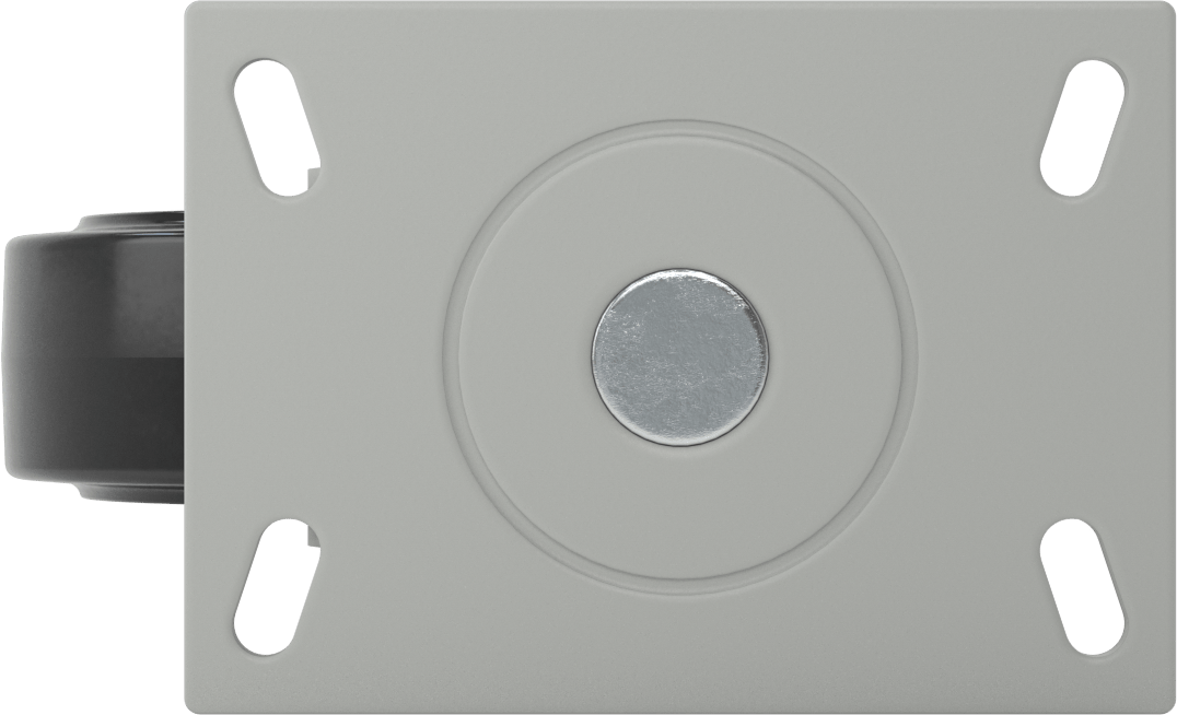 6-1/4“ x 4-1/2” Plakalı Mauler Tekerlek, 6 inç Çapında Kauçuk Tekerlekli Döner Ayak