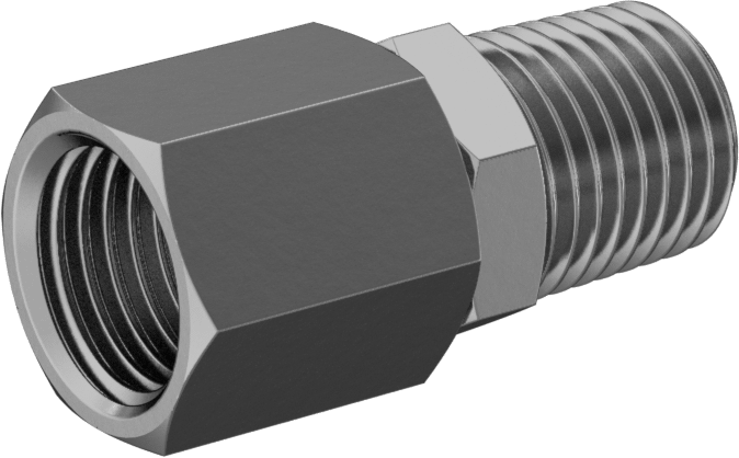 Hava için Dişli Hortum Bağlantısı, Döner Başlıklı Adaptör, Pirinç, 1/4 NPT Dişi x 1/4 NPT Erkek