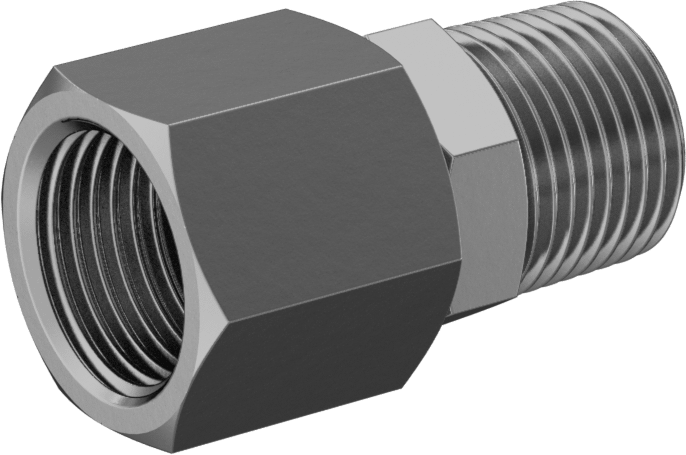 Hava için Dişli Hortum Bağlantısı, Döner Başlıklı Adaptör, Pirinç, 3/8 NPT Dişi x 3/8 NPT Erkek