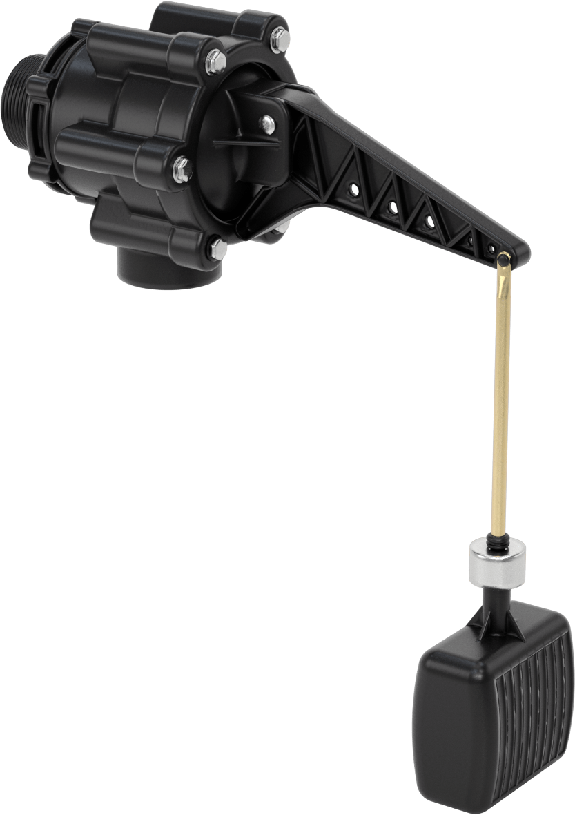 Kompakt Plastik Şamandıra Valfi, 1-1/2" NPT Giriş x Dişsiz Çıkış