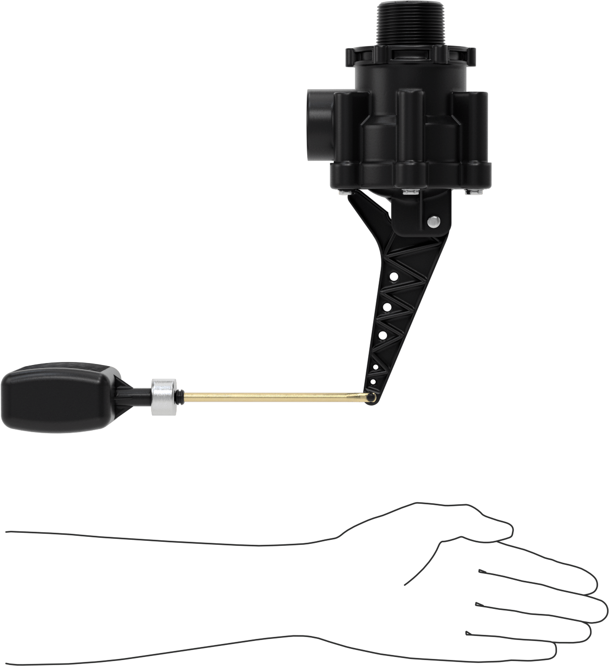 Kompakt Plastik Şamandıra Valfi, 1-1/2" NPT Giriş x Dişsiz Çıkış
