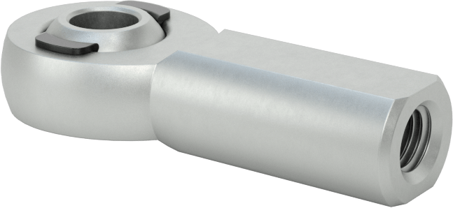 Yüksek Yük Bilyeli Mafsal Çubuk Ucu, Naylon/PTFE Ek, 1/4"-28 İç Diş