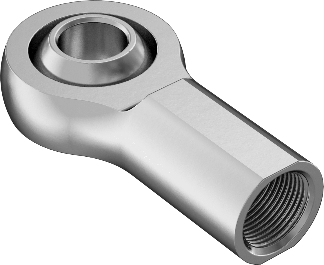 Yüksek Yük Bilyeli Mafsal Çubuk Ucu, Naylon/PTFE Ek, 1-1/4"-12 Büyük Boy İç, Sağ El