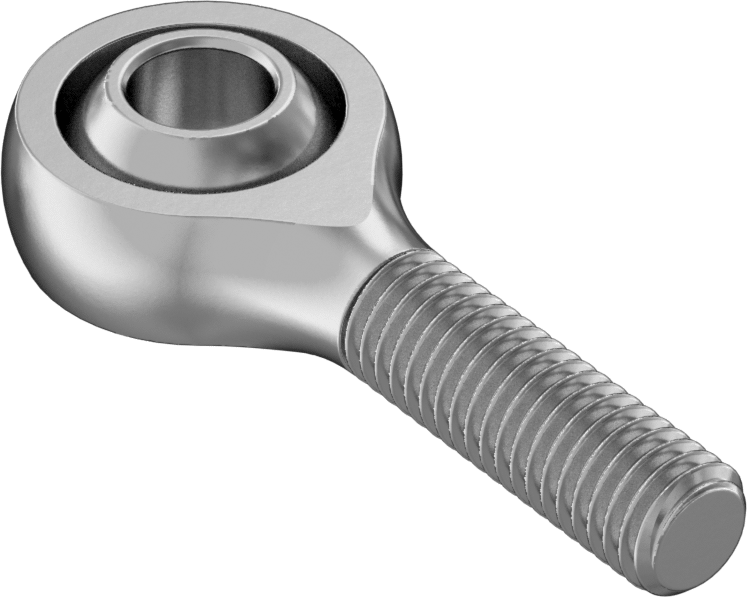 Yüksek Yük Bilyeli Mafsal Çubuk Ucu, Naylon/PTFE Ek, M8 x 1,25 mm Diş