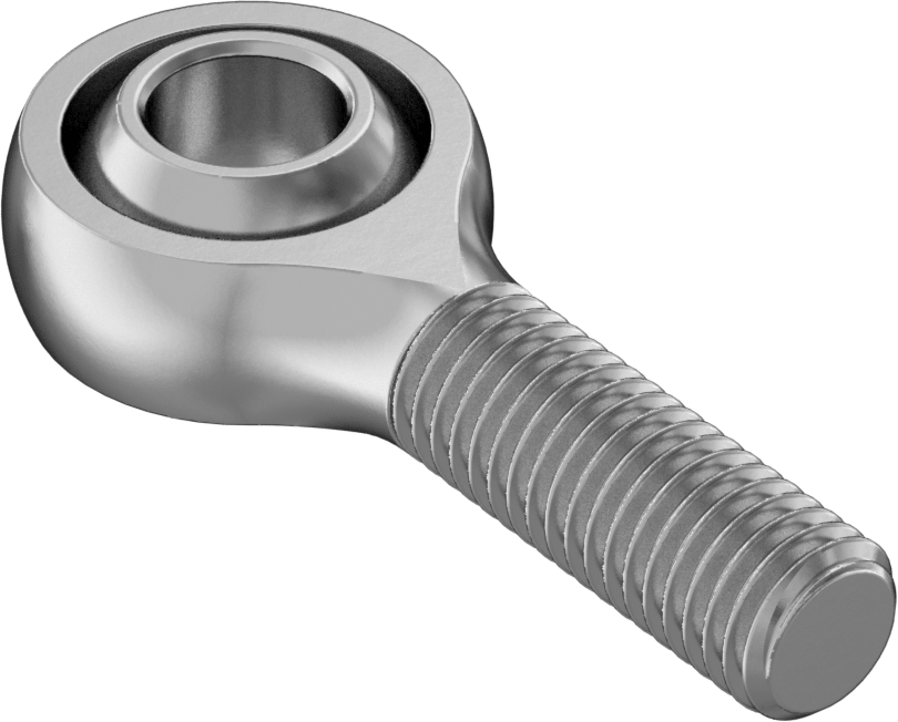 Yüksek Yük Bilyeli Mafsal Çubuk Ucu, Naylon/PTFE Ek, M12 x 1,75 mm Diş