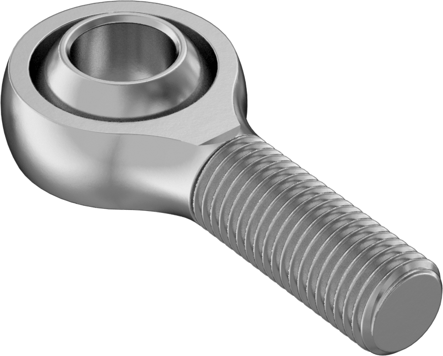 Yüksek Yük Bilyeli Mafsal Çubuk Ucu, Naylon/PTFE Ek, M16 x 2 mm Diş
