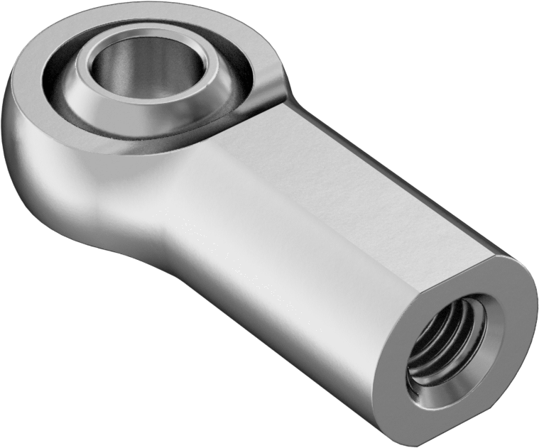 Yüksek Yük Bilyeli Mafsal Çubuk Ucu, Naylon/PTFE Ek, M10 x 1,5 mm İç Diş