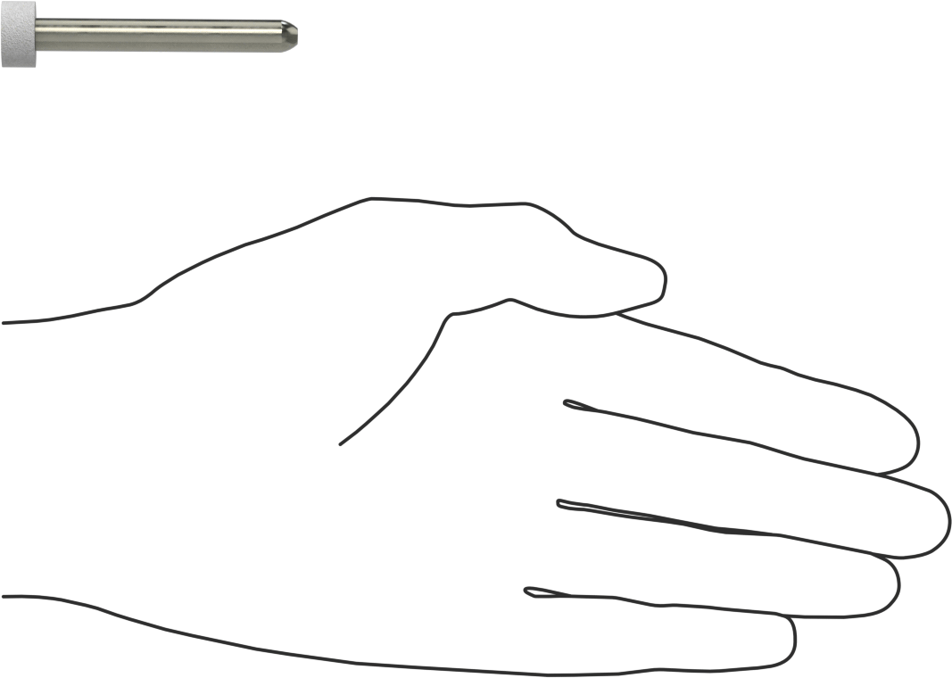 Metal Dışı Malzemeler için Uzun Ömürlü Taşlama Ucu, 1/4" Şaft Çapı, 0,5“ Çap ve 0,31” Uzunlukta Başlık, Silindir